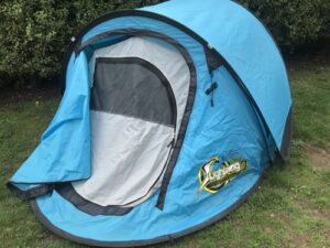 Pop up tents for camping.